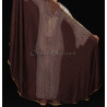 Voile demi lune de danse orientale marron doré