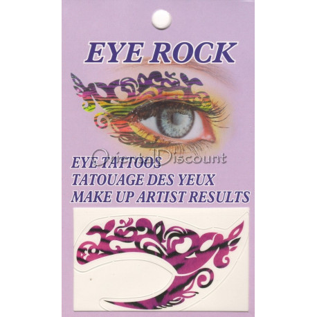 Tatouage des yeux arabesques violines
