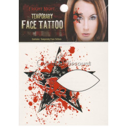 Tatouage des yeux étoile rouge noir