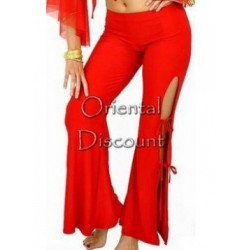 Pantalon de cours de danse orientale rouge