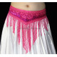 Ceinture de danse orientale perlée fuschia