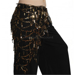 ceinture de danse orientale noir doré