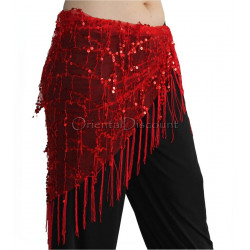 ceinture de danse orientale rouge