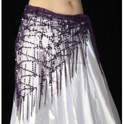 ceinture de danse orientale violet