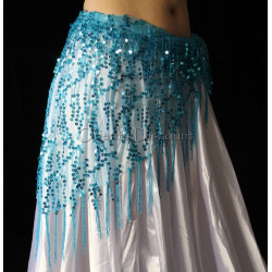ceinture de danse orientale turquoise