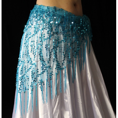 ceinture de danse orientale turquoise