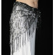 ceinture de danse orientale noir argent