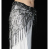 ceinture de danse orientale noir argent