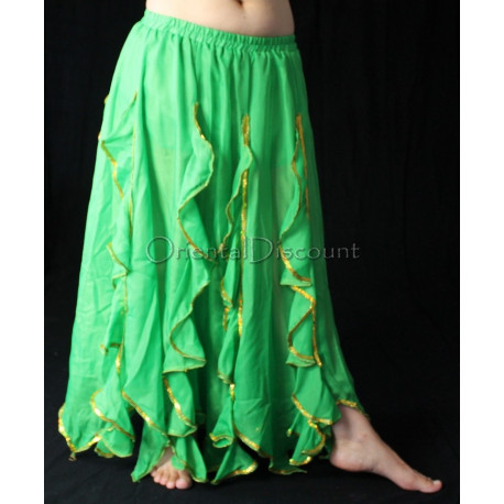 Jupe de danse orientale vert