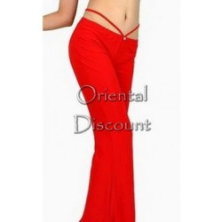 Pantalon de cours de danse orientale rouge