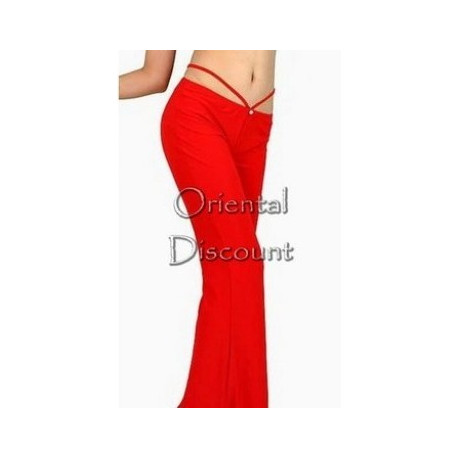 Pantalon de cours de danse orientale rouge