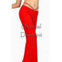 Pantalon de cours de danse orientale rouge
