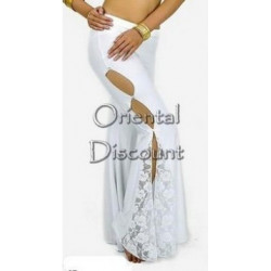 Pantalon de cours de danse orientale blanc