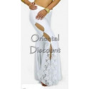 Pantalon de cours de danse orientale blanc