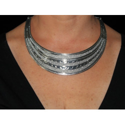 Collier fantaisie argenté