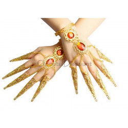 Paire de bracelets de main avec embouts métal