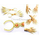 Paire de bracelets de main avec embouts métal