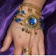 Bracelet bague bleu roy 