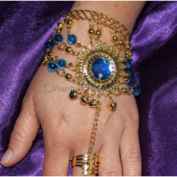 Bracelet bague bleu roy 