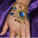 Bracelet bague bleu roy 