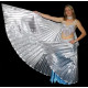 Ailes d'isis de danse orientale argent opaque