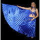 Ailes d'isis de danse orientale bleu roy opaque