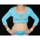 Choli de danse orientale turquoise