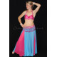 Ensemble de danse orientale bleu et fuschia