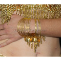 Lot de bracelets à sequins dorés