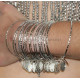 Lot de bracelets à sequins argentés