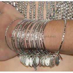 Lot de bracelets à sequins argentés