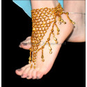 Bijou de pied de danse orientale doré
