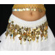 Ceinture enfant de danse orientale paillettes blanc