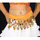 Ceinture enfant de danse orientale paillettes orange