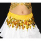 Ceinture enfant de danse orientale paillettes jaune