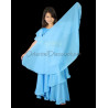 Voile demi lune enfant de danse orientale turquoise