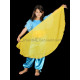 Voile demi lune enfant de danse orientale jaune