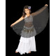 Voile demi lune enfant de danse orientale noir
