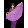 Voile demi lune enfant de danse orientale violet