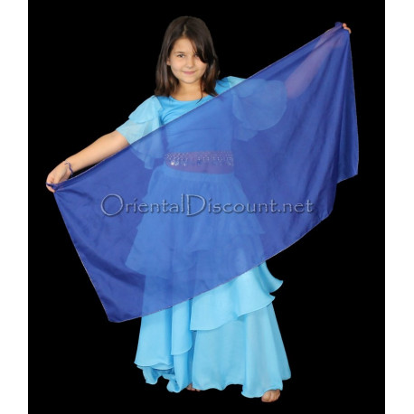 Voile enfant de danse orientale bleu roy