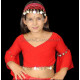 Top de danse orientale enfant 8/12 ans rouge