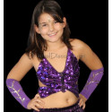 Manchons enfant de danse orientale violet