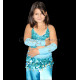 Manchons enfant de danse orientale turquoise