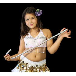 Canne de danse orientale enfant argent