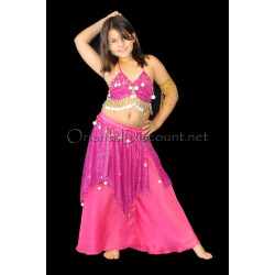 Ensemble enfant de danse orientale fuschia