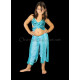 Sarouel enfant de danse orientale turquoise