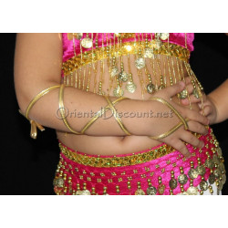 Lacet de bras de danse orientale doré