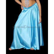 Baisdan Jupe Danse Orientale Satin Brillant Fille - Jupe Longue Danse Du Ventre & Flamenco - 5-12 Ans
