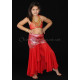 Jupe sirène enfant de danse orientale rouge