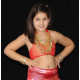 Brassière enfant de danse orientale rouge